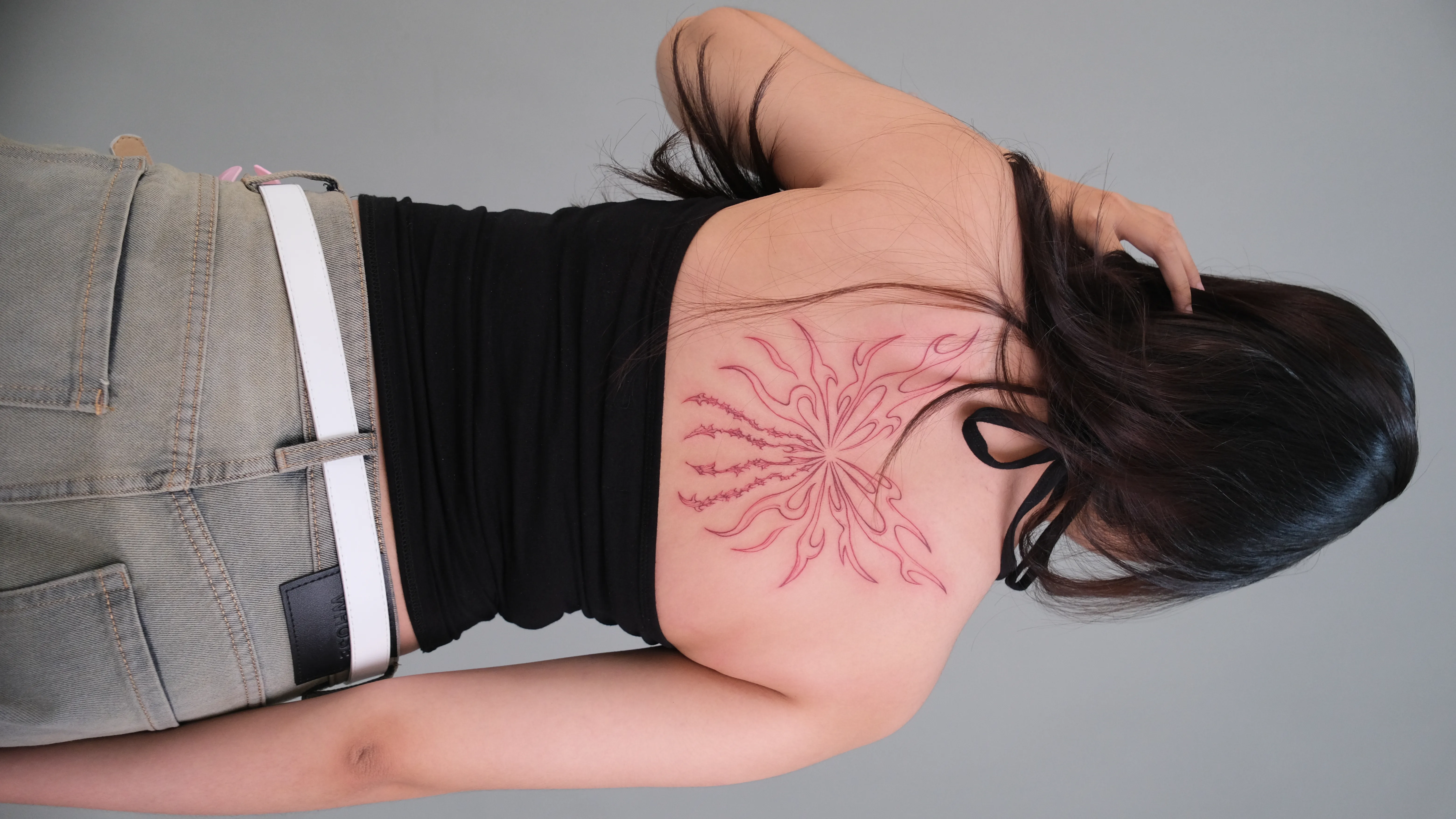 Fine line tattoo work